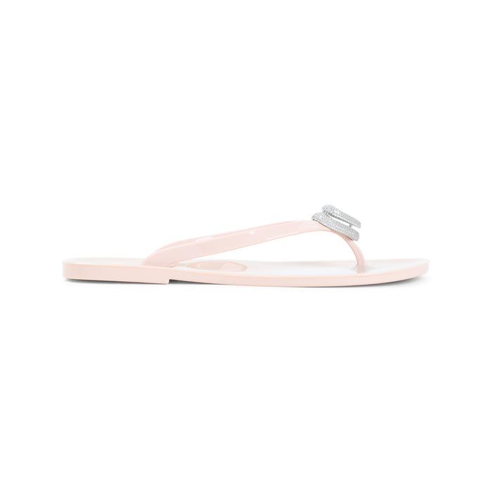 Mach & Mach Pink Double Heart Pvc Sandals
