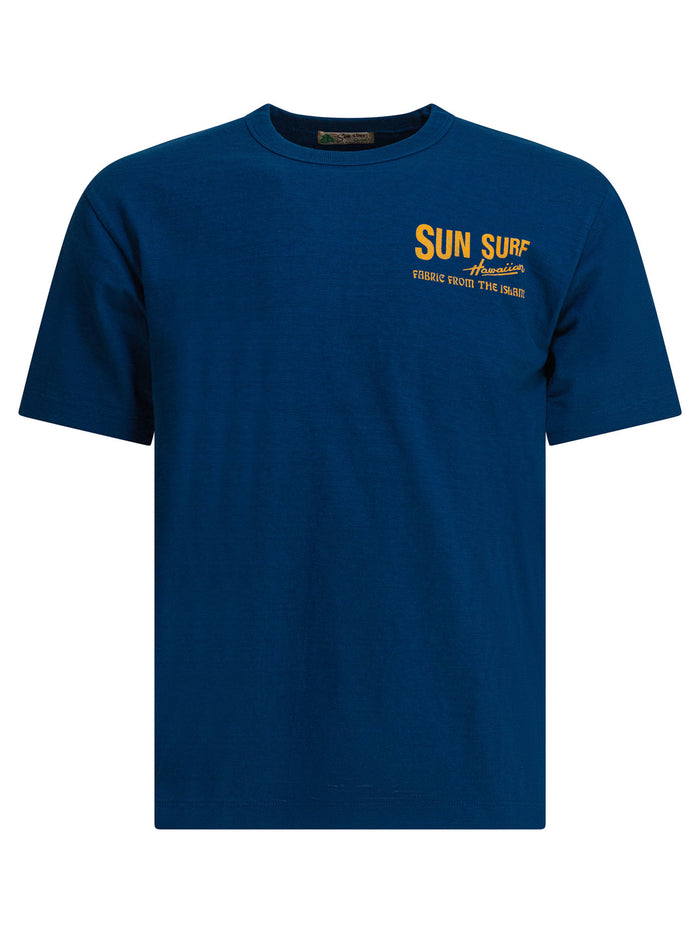 Sun Surf Blue Coton T-Shirt