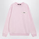 Jacquemus Pink Sweatshirt With Gros Grain Logo