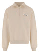 Jacquemus Beige Halfzip Sweatshirt With Grosgrain Logo
