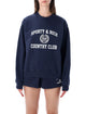 Sporty & Rich Sporty & Rich Navy Varsity Crewneck Sweatshirt