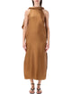 Loulou Loulou Susan Silk Twill Twisted Collar Dress