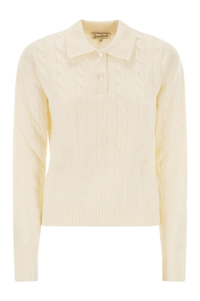 Mc2 Saint Barth Savoy - Cable Knit Wool Jumper