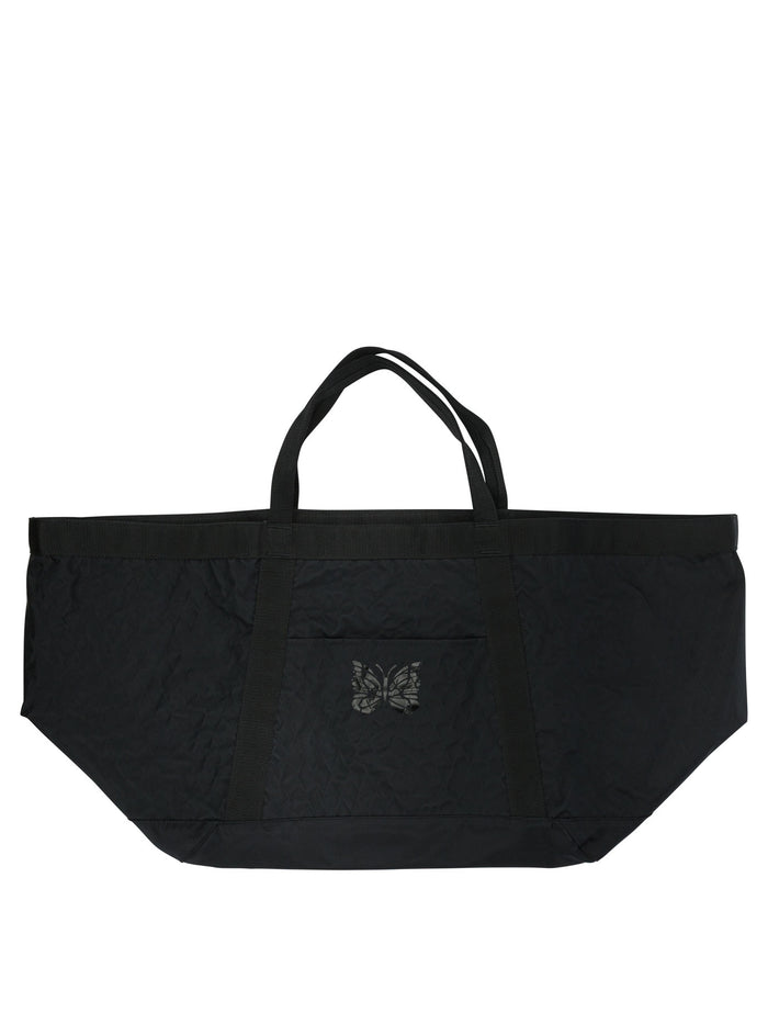Needles Tool Tote Black Nylon Large Shoulder Bag