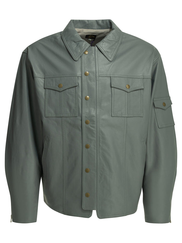 Needles Southern Green Sheep Leather Jacket