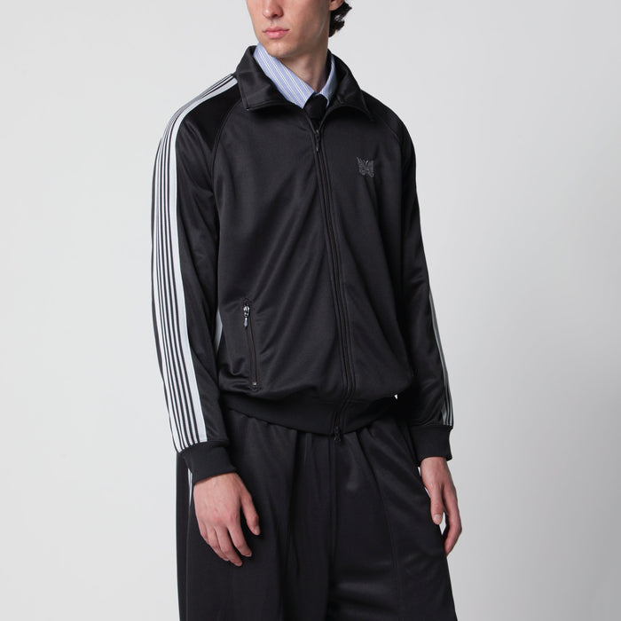 Needles Jacquard Polyester Track Jacket In Charcoal