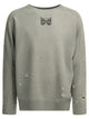 Needles Deconstructed Grey Cotton Crewneck Sweatshirt