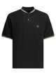 Needles Shawl Collar Black Cotton Polo Shirt