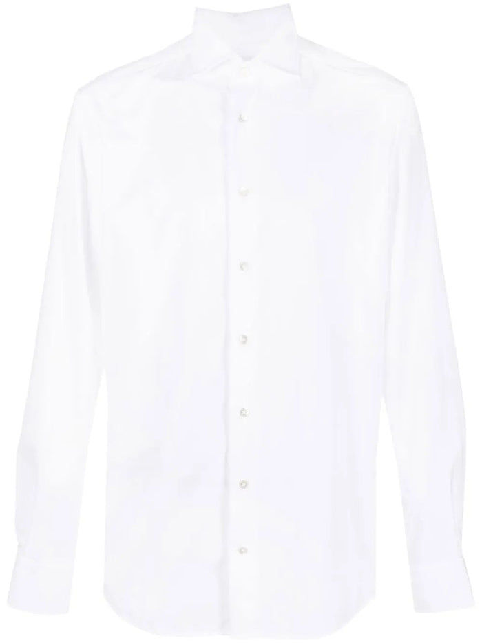 Traiano Rossini Radical White Plain Polyamide Polyester Shirt
