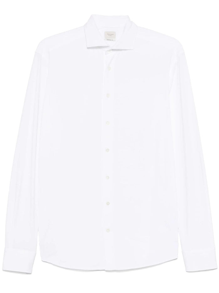 Traiano Rossini Radical White Plain Polyamide Polyester Shirt