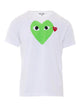 Comme Des Garçons Play White And Green T-Shirt