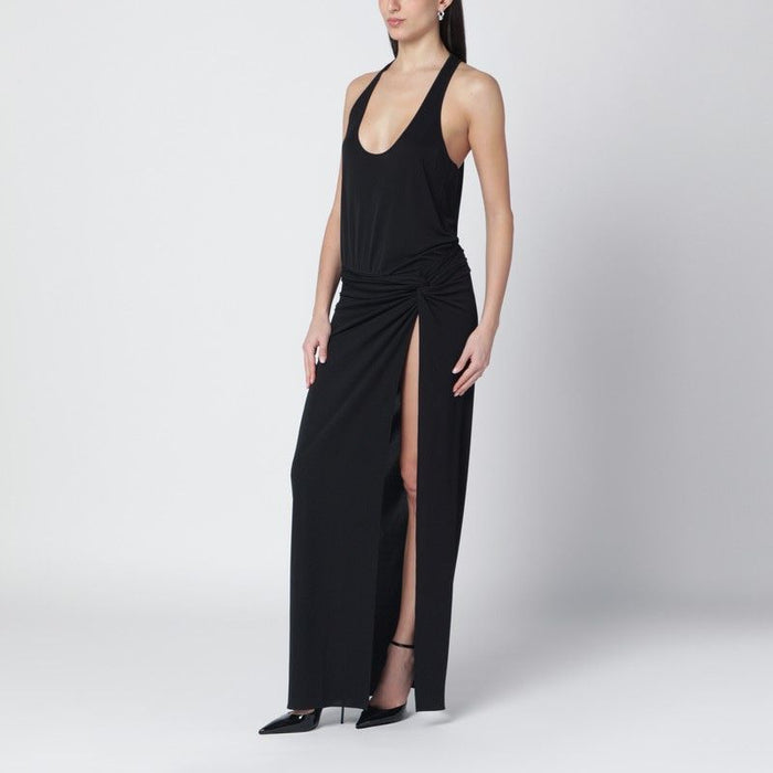The Andamane Black Juno Dress With Ruching