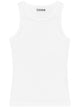 Ganni White Ribbed Tank Top