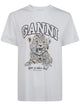 Ganni Basic Jersey Leopard Relaxed T-Shirt