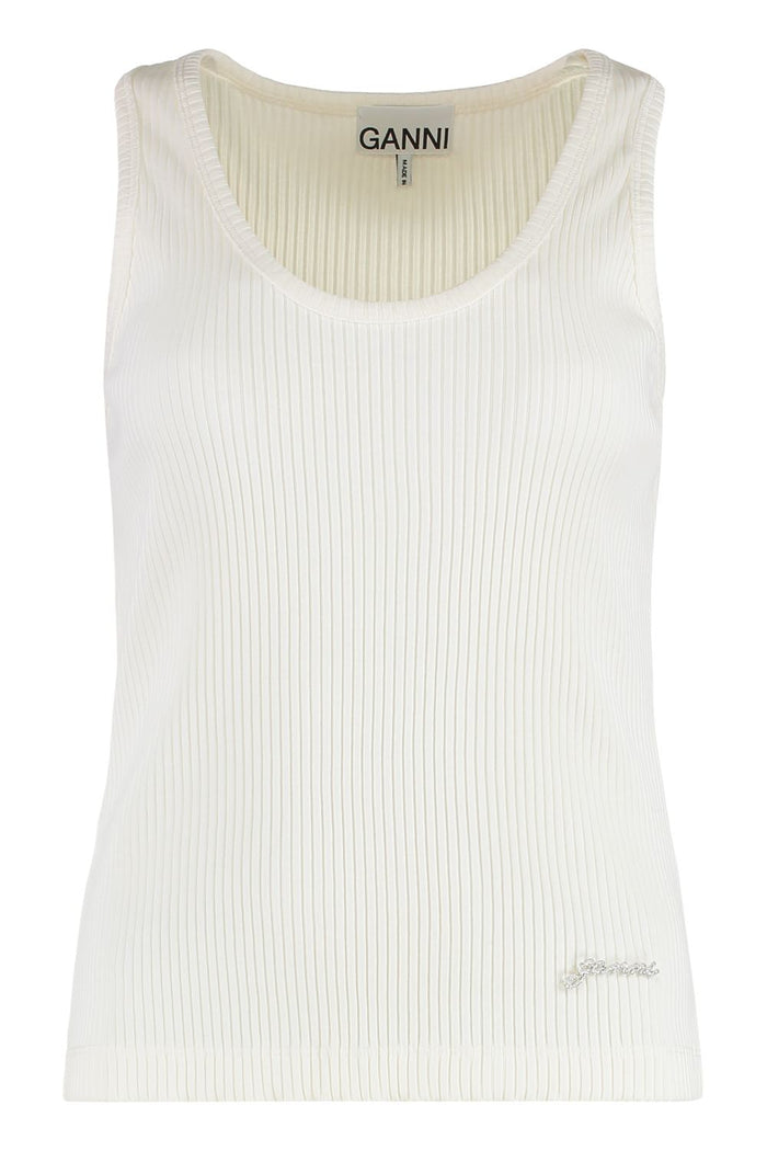 Ganni Cotton Tank Top