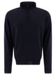 John Smedley Merino Wool "Tapton" Half-Zip Sweater