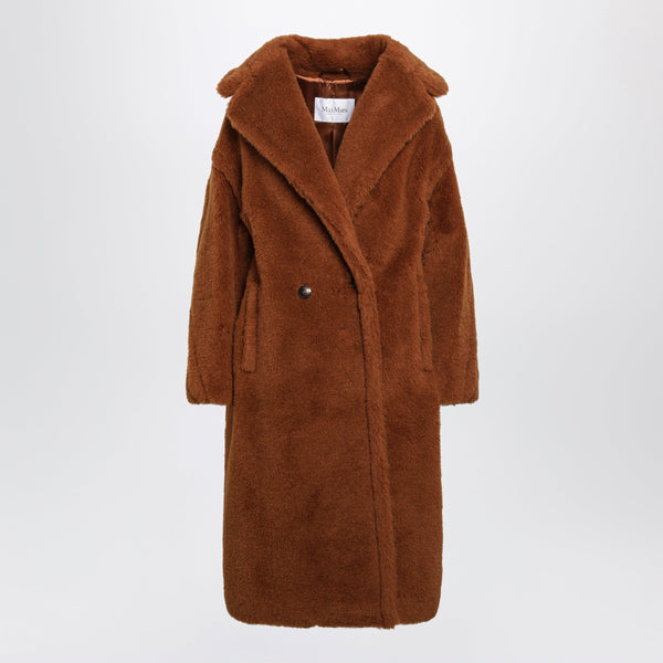 Max Mara Teddy Bear Icon Coat In Brown Alpaca And Wool