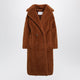 Max Mara Teddy Bear Icon Coat In Brown Alpaca And Wool