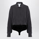 Max Mara  Anthracite Grey Silk Body Shirt