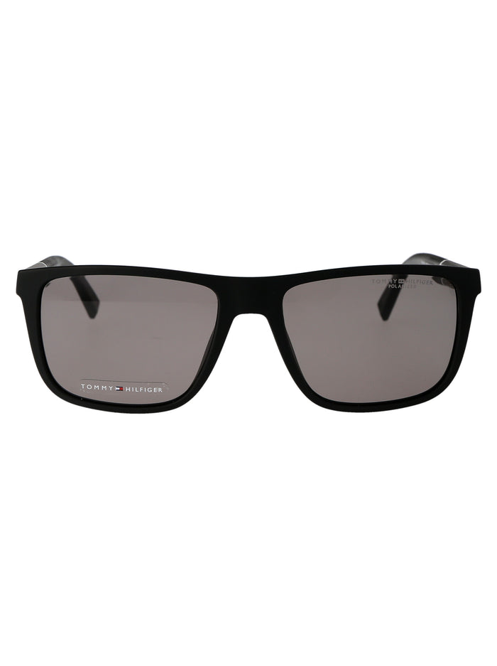 Tommy Hilfiger Matte Black Acetate Sunglasses