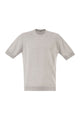 Pt Torino Cotton Knit T-Shirt With Ribbed Finishes