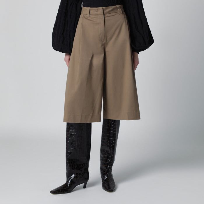 Thelatest Cognac Cotton Dakota Bermuda Shorts