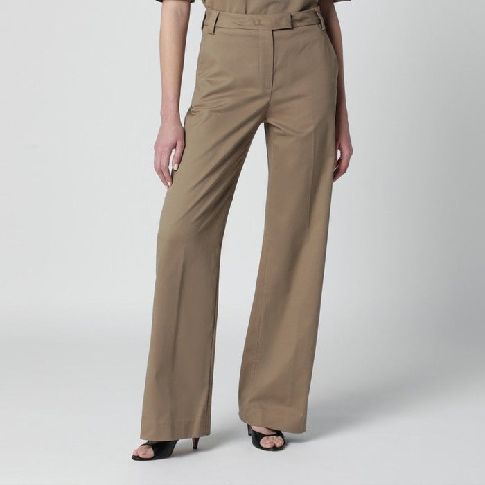 The Latest Cognac Cotton Palazzo Trousers