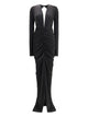 The Andamane Black Elastane Dress