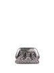 Themoirè Themoirè Micro Silver Clutch With Shoulder Strap