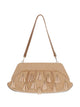 Themoirè Macadamia Leather Clutch Bag