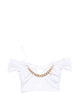 Elisabetta Franchi White Cotton Elastane Top