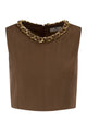 Elisabetta Franchi Sleeveless Top With Jewel Chain Detail