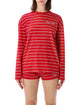 Sporty & Rich Sporty & Rich Signature Logo Longsleeve - Ruby