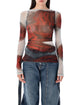 Jean Paul Gaultier Roses Mesh Top