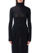 Jean Paul Gaultier Jean Paul Gaultier Long-Sleeve High-Neck Body With Lingerie Details