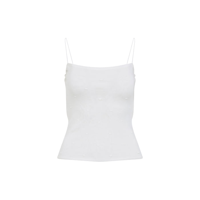 Jacquemus Off White The Plumetis Viscose Top