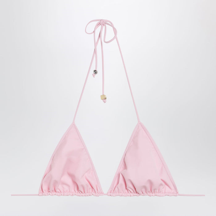 Jacquemus Triangle Bikini Top In Pink