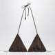Jacquemus Triangle Bikini Top In Brown