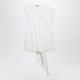 Jw Anderson Ivory Cotton Top With Self-Tie Back Strap