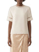 Fabiana Filippi Short-Sleeved Silk Satin Blouse With Transparent Inserts