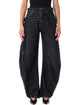 Jean Paul Gaultier Black Denim Strap Loose-Fit Jeans Jean Paul Gaultier