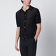 Tagliatore Black Openwork Cotton Cardigan