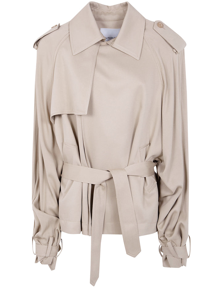 The Frankie Shop The Frankie Shop Elva Short Trench Beige