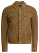 Altum Beige Suede Trucker Jacket