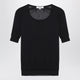 Lemaire Midnight Blue Trompeloeil Top In Viscose And Silk