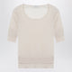 Lemaire Light Beige Trompe-L'oeil Top In Viscose And Silk