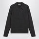 Lemaire Grey Long-Sleeve Wool Polo Shirt