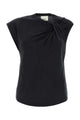 Isabel Marant Black Nayda Sleeveless T-Shirt Knot Detail