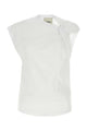Isabel Marant White Nayda Sleeveless T-Shirt Knot Detail