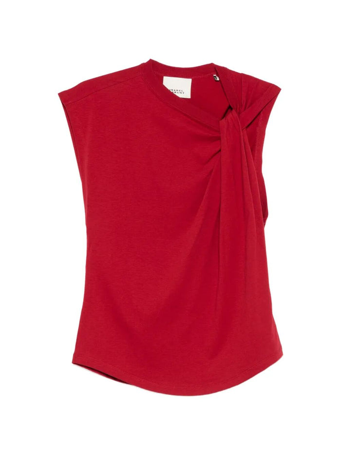 Isabel Marant Nayda Knot-Detail Asymmetric T-Shirt